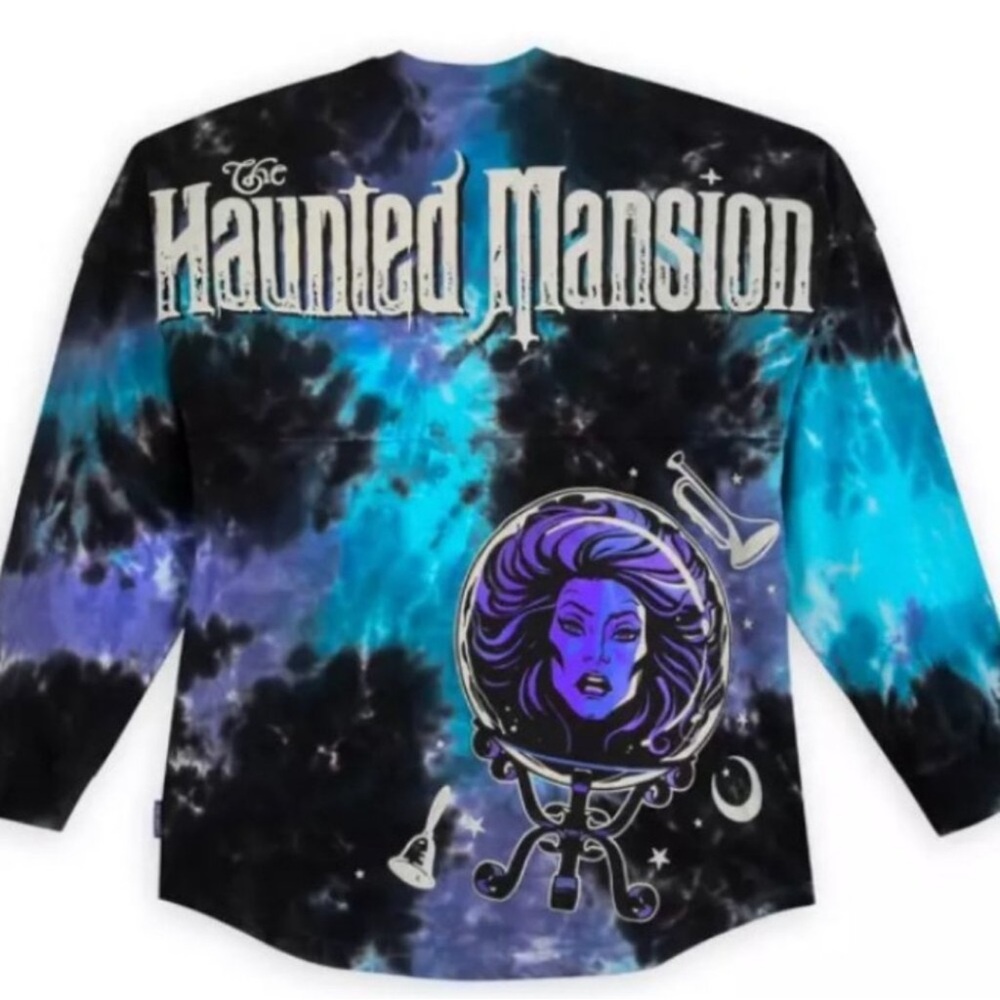 NWOT Disney Haunted Mansion Glow in the Dark Long Sleeve Tie-Dye Shirt Sz M